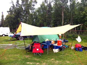 Camping at Diamond M Ranch, Kenai, Alaska