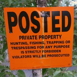 no trespassing sign, Copper River, Alaska