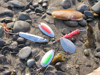 Lures used for surf fishing in Alaska