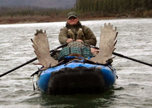 SOAR Pro Pioneer inflatable canoe on a remote Alaska float hunt for moose
