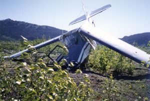 Crashed Helio Courier in the Alaska Range