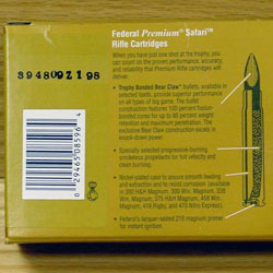 lot number on a box of centerfire ammunition