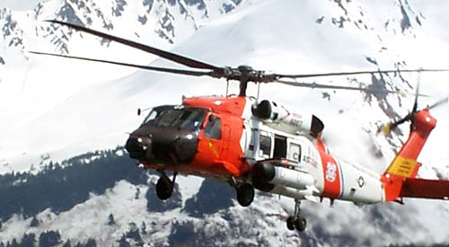 Coast Guard Helicopter on Rescue Mission