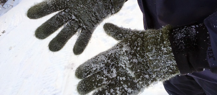 Alaska field test of sweater chalet gloves
