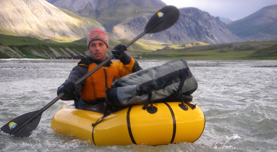 alpacka raft on a remote Arctic river in Alaska