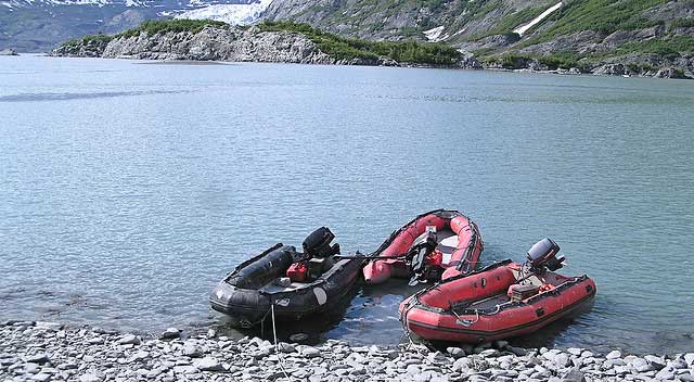 sportboats on Alaska lake