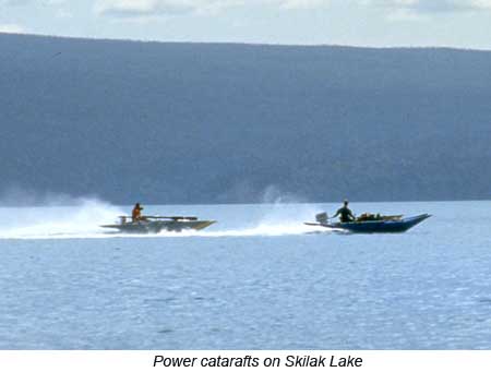 power cats on Skilak Lake, Alaska