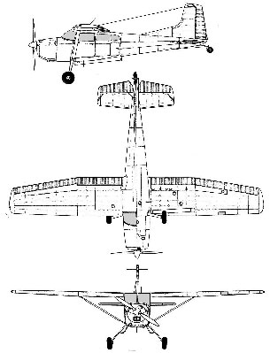 Cessna 185 line drawing