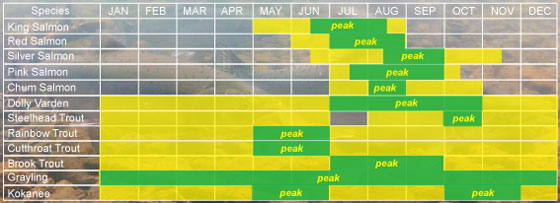Ketchikan freshwater fishing run chart