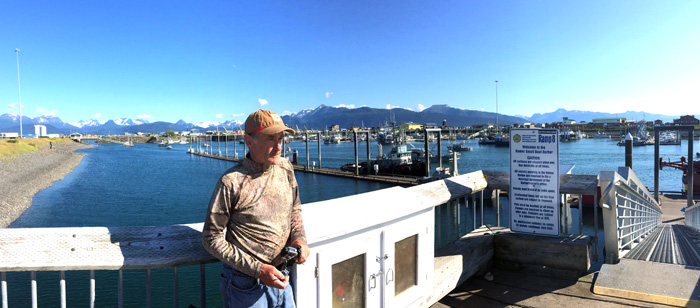 David Strahan at the Homer small boat harbor, Homer, Alaska