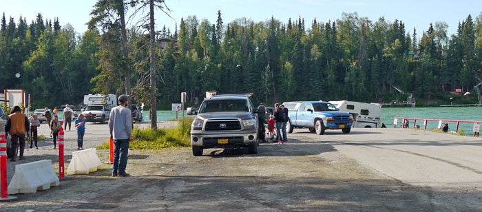 The boat ramp at Centennal Campground, Kenai River, Alaska