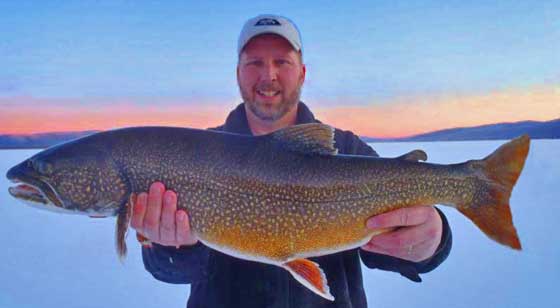 Lake trout taken from Harding Lake, Alaska