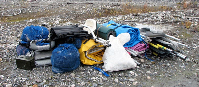 Maule load of gear for an Alaska float hunting expedition