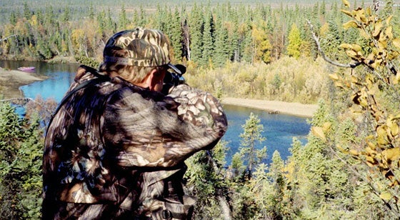 Taking a shot on an Alaska moose