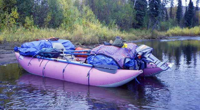 power cataraft on the Dishna River, Alaska