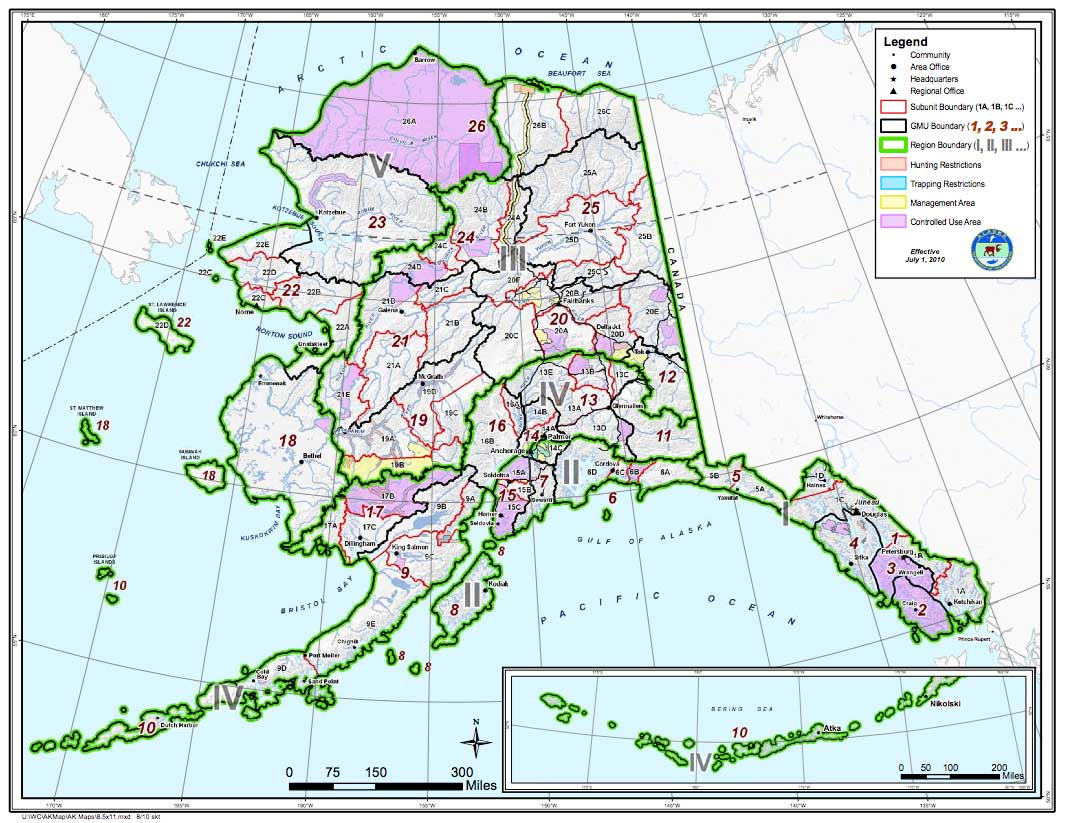 Alaska Game Management Unit map
