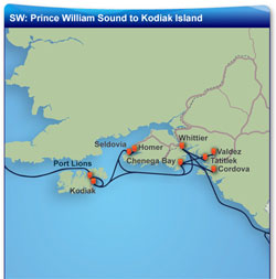 Alaska Marine Highway from Prince William Sound to Kodiak