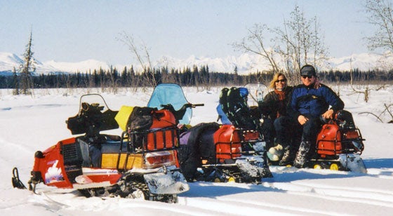 Snowmachining the Alaska Range in April